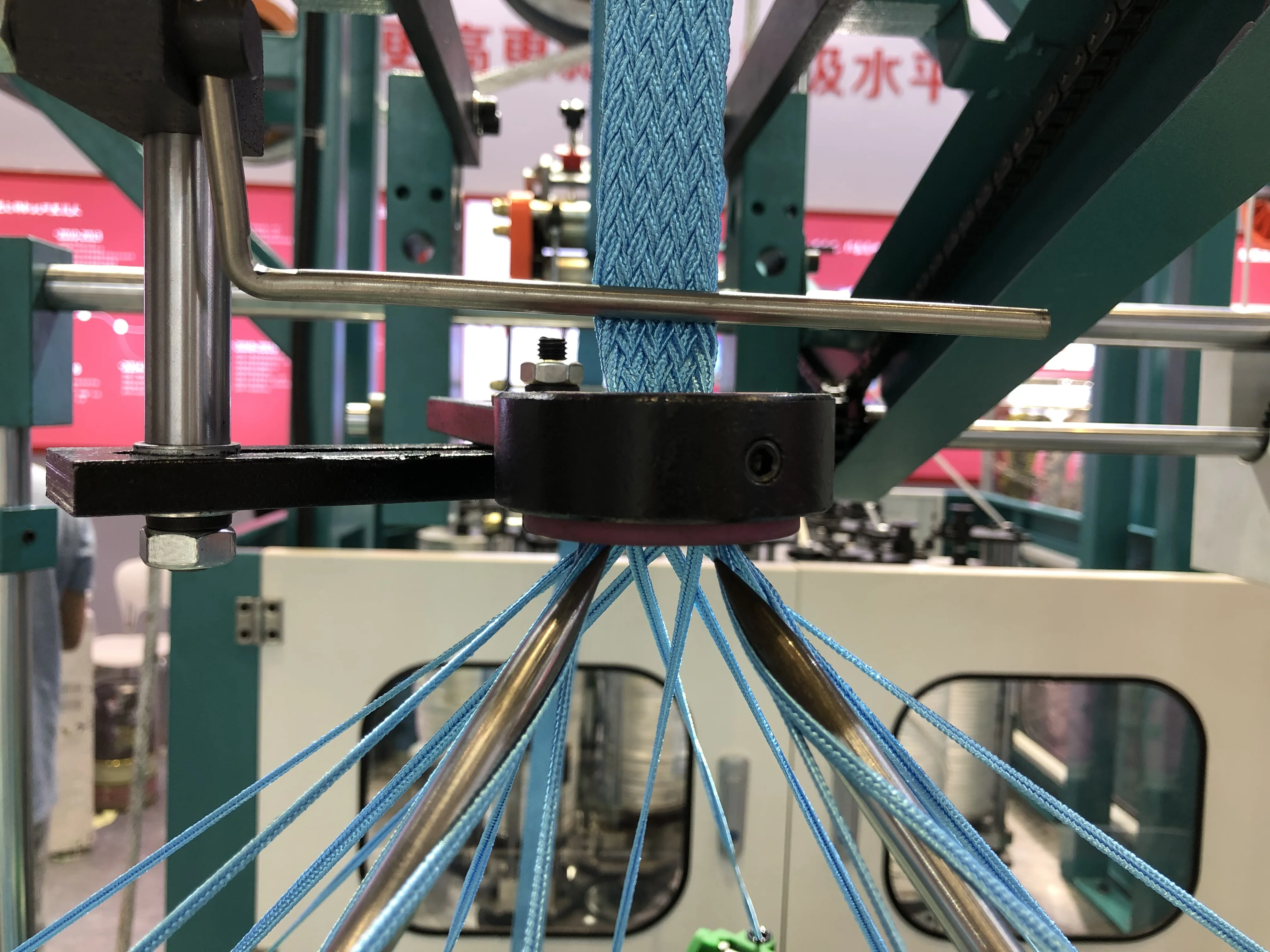 Henghui High Speed 17 Spindle Rubble Flat Elastic Belt Braiding Machine