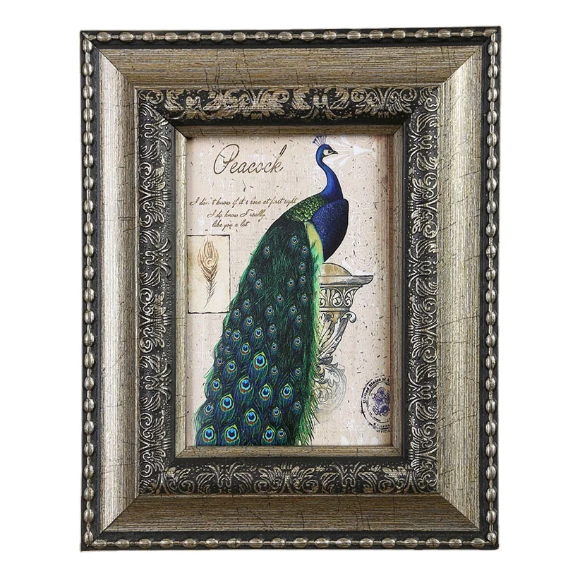 Custom Size Nordic American style wall hanging art photo frame PS foamed vintage old photo frame Hotel decoration painting