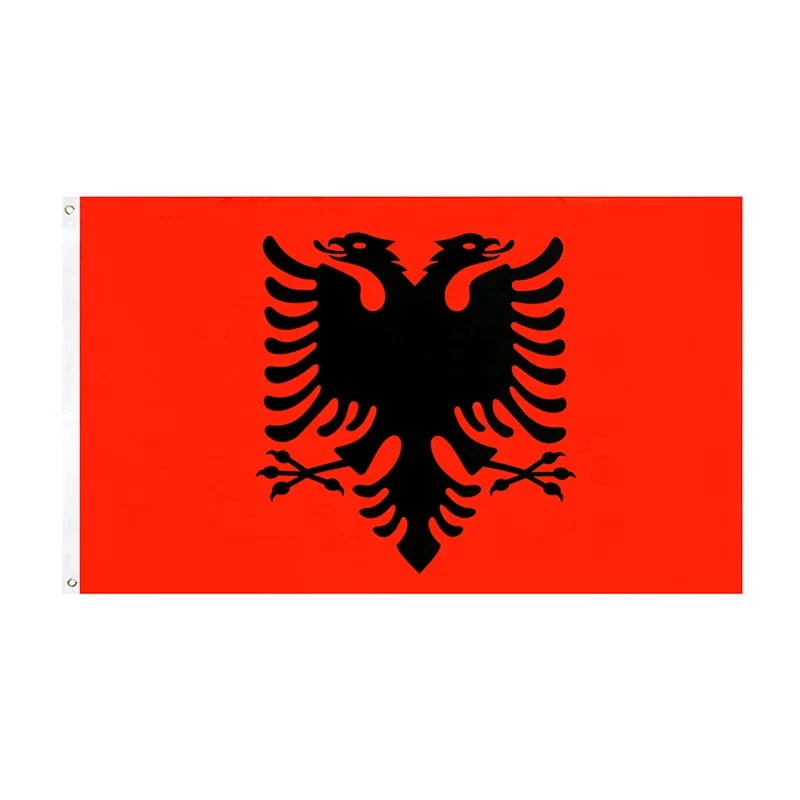 Fast Shipping Custom 3x5FT Albania flag Banner thicker fabric Customized digital printing 3*5 Albania flag