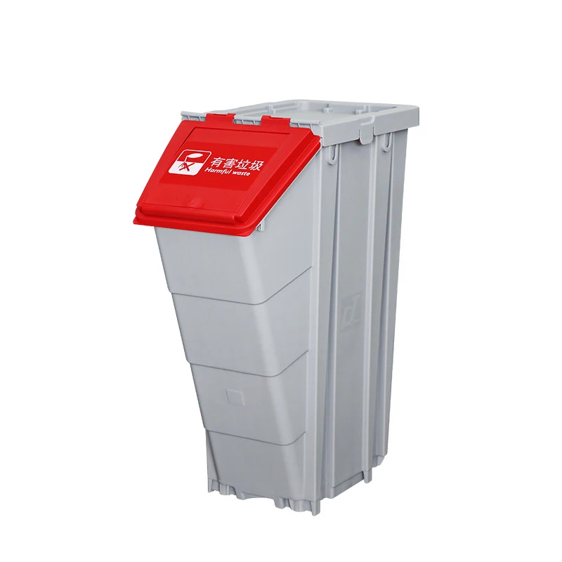 Professional cleaning supplies indoor stackable sorting garbage separate trash recycling bins for small spaces