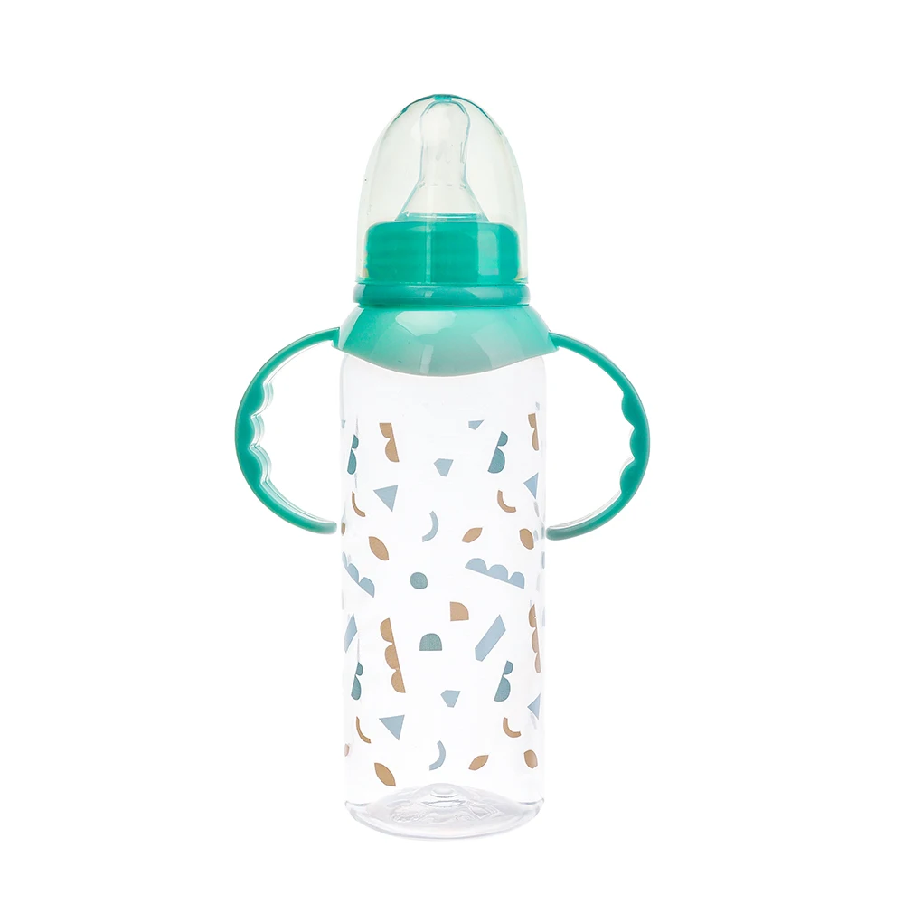 Factory wholesale BPA Free High Quality Nipples Bottle 250ml 8oz Newborn Baby PP Feeding Bottle With Handle