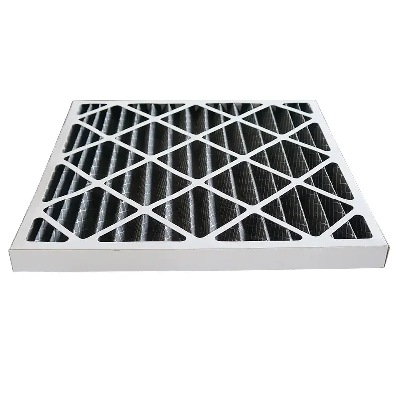 BEST Custom Cardboard Frame MERV 8 Merv 11 Merv 13 Pleated Air Filter with Activated Carbon for AC HVAC and Stovese odor.