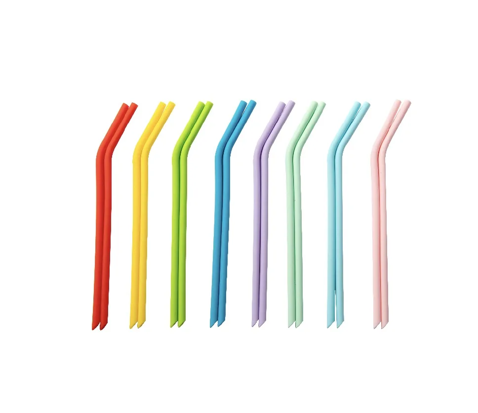 Hot Sell Wholesale Eco Foldable Silicone Straw Collapsible Silicone Drinking Reusable Straws
