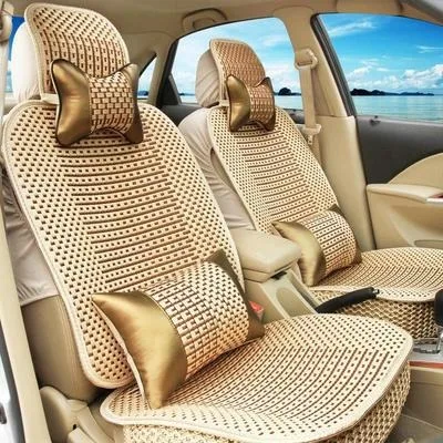 Auto Accessories summer seat cushion for car ice silk breathable universal car cooling seat cushion girly seat cover car beige