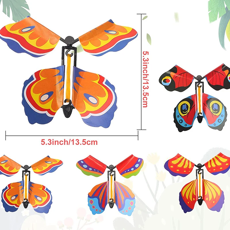 Magic Fairy Flying Butterfly Card Wind Up Butterfly Flyers Butterflies for Party Christmas
