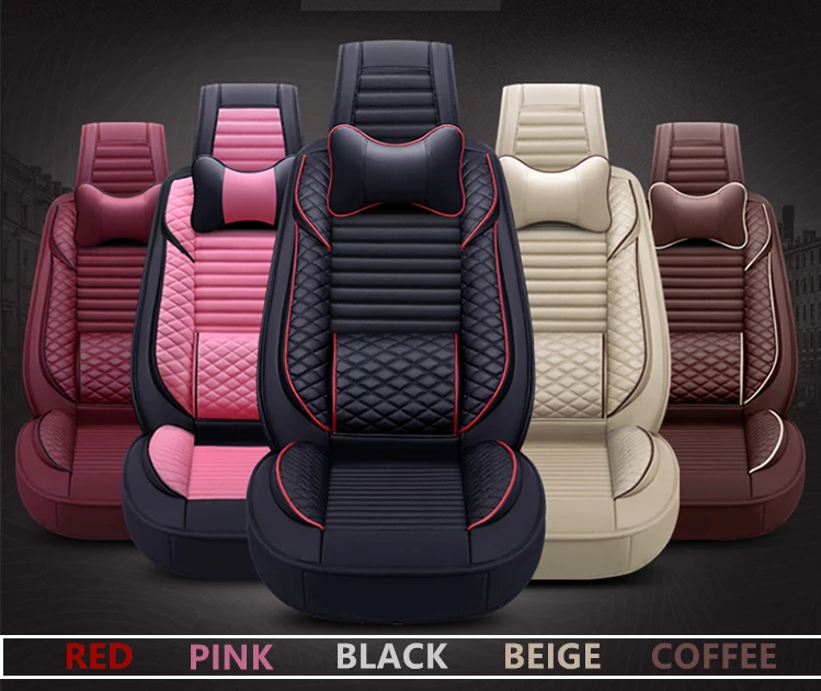 New Products Universal Size 5 Pcs Durable Genuine Leather Car Seat Cover