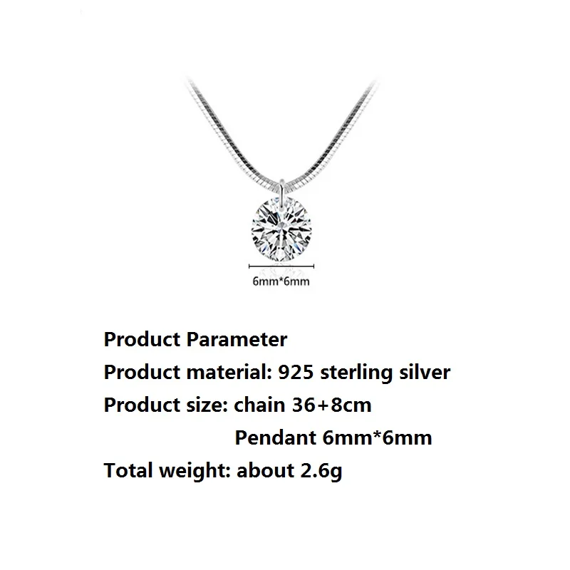 Temperament s925 silver female fresh girl necklace female single diamond fashion short necklace snake bone chain jewelry