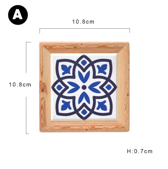 Factory Customized Wood and Acrylic Coasters Placemats with Cork Bottom for Cup