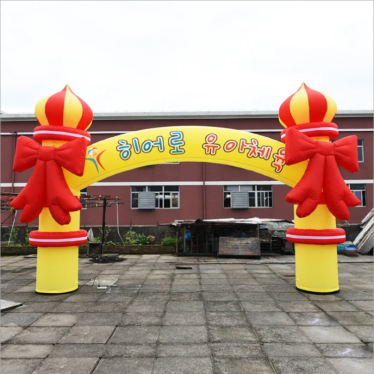
outdoor Semi-circular inflatable Ad arches print waterproof gate archway size/shape custom air inflatable castle arches 