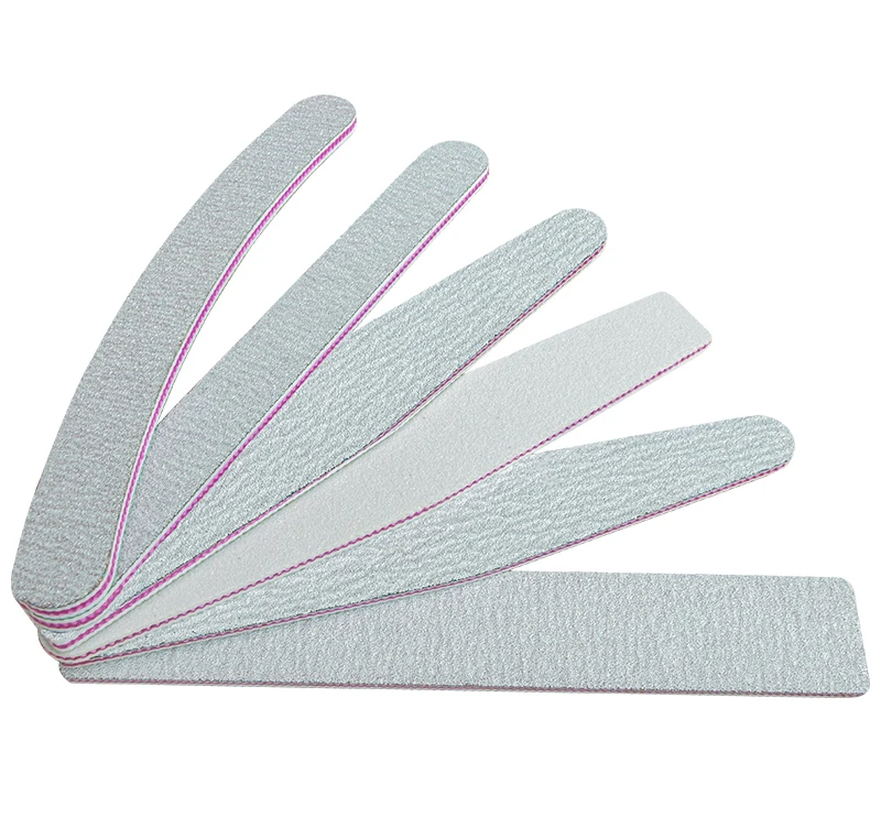 Double Side Custom Logo Abrasive Zebra Gray Emery Board Disposable Wooden Nail File