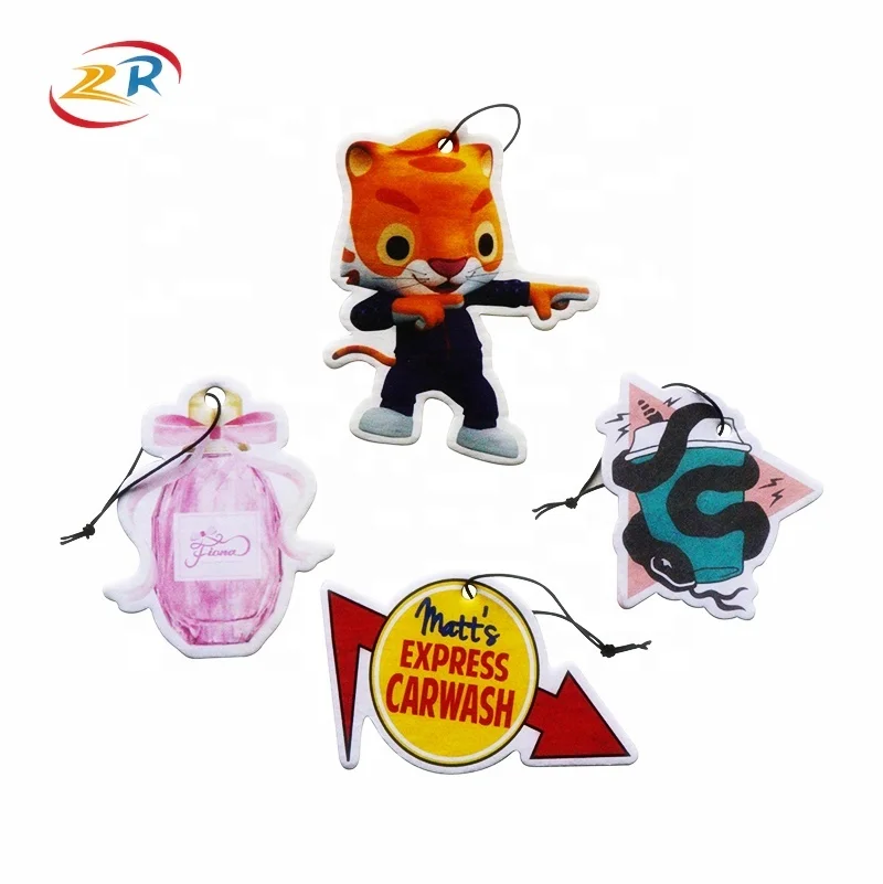 Lovely kids Shape Wholesale promotion hanging paper perfume car air freshener