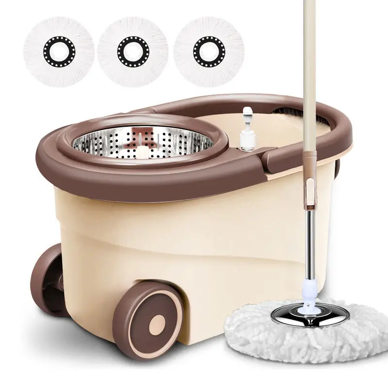 Detachable Centrifugal Rotating Magic Mop 360 Microfiber Cleaning Tornado Mop Bucket With Stainless Steel Wringer