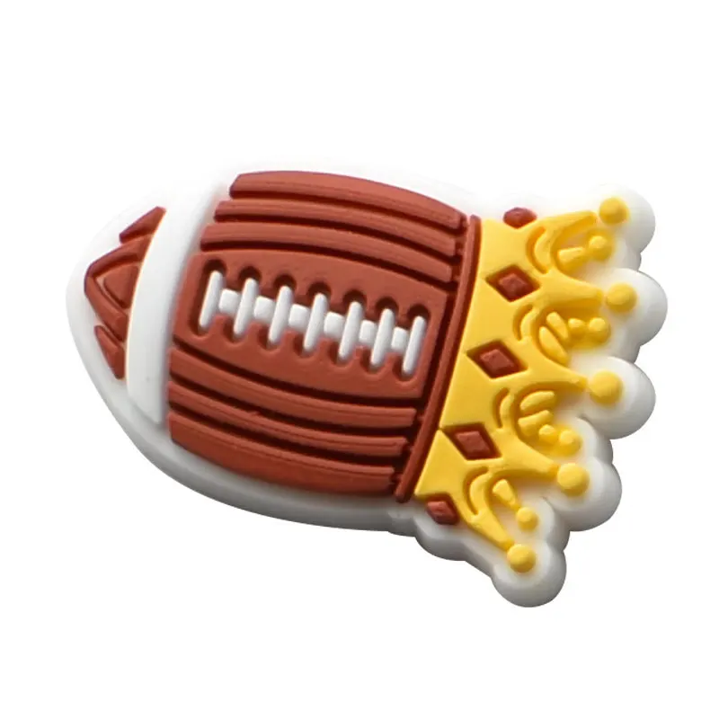 Custom Sports team Soft PVC accessories Shoes charms Sandals decorations SOCCER accessories charms