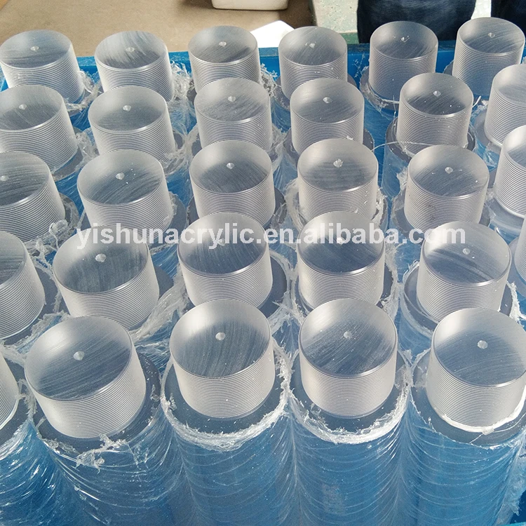 Yishun factory custom lathe thread machining clear  pmma plastic acrylic rod for construction columns decorative design
