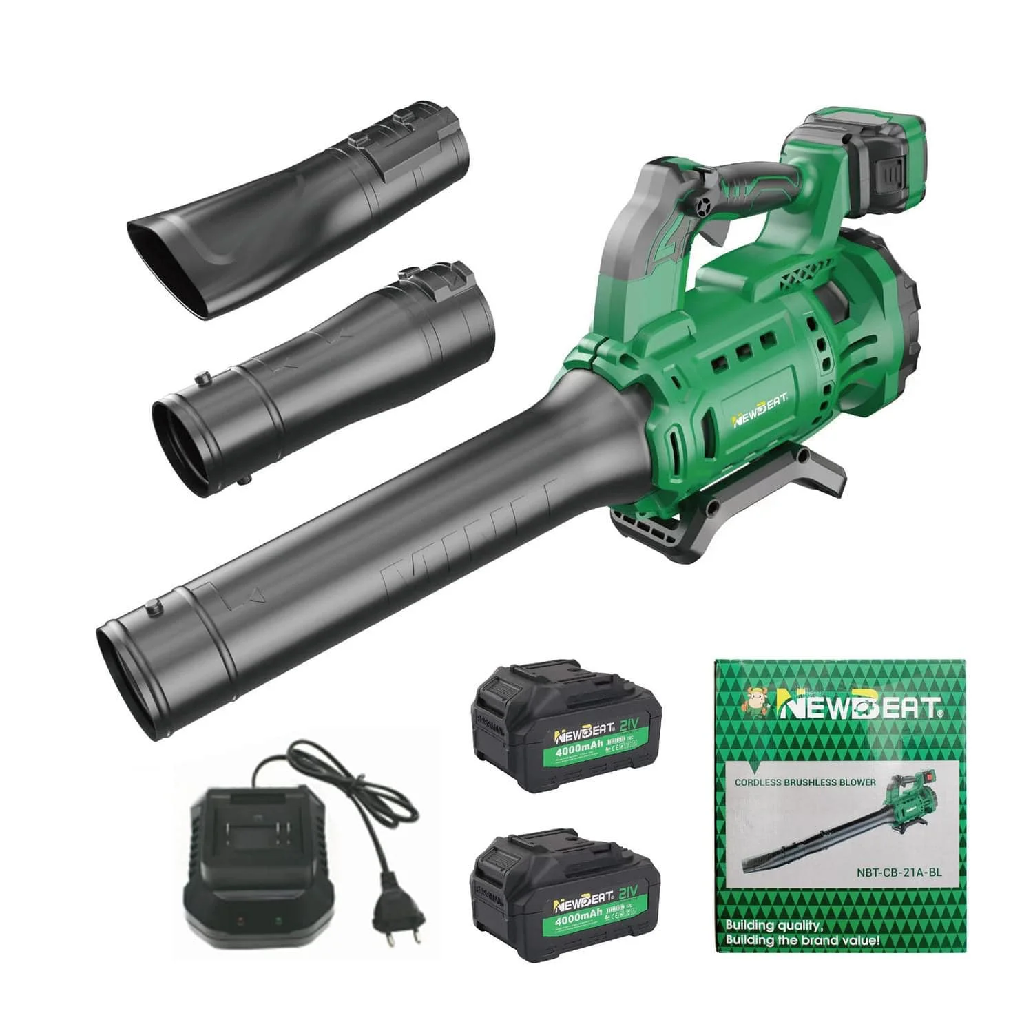NewBeat Cordless Air Leaf Blower Machine 21V Battery Power Tools Variable Speed Electric Powered Dust Blowers Wholesaler