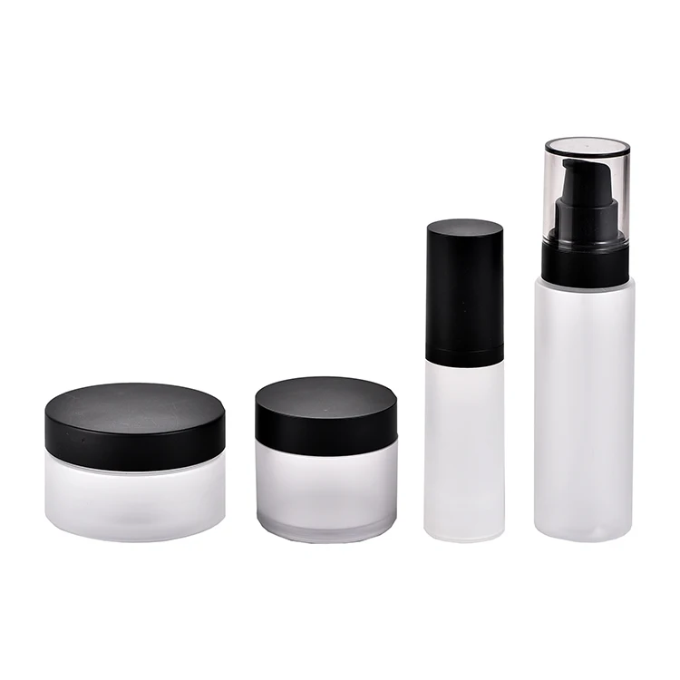 30ml 30g Empty Matte Frosted Cosmetic Pet Plastic Travel Toner Bottle Bath Salt Cream Jar Container for Body Scrub