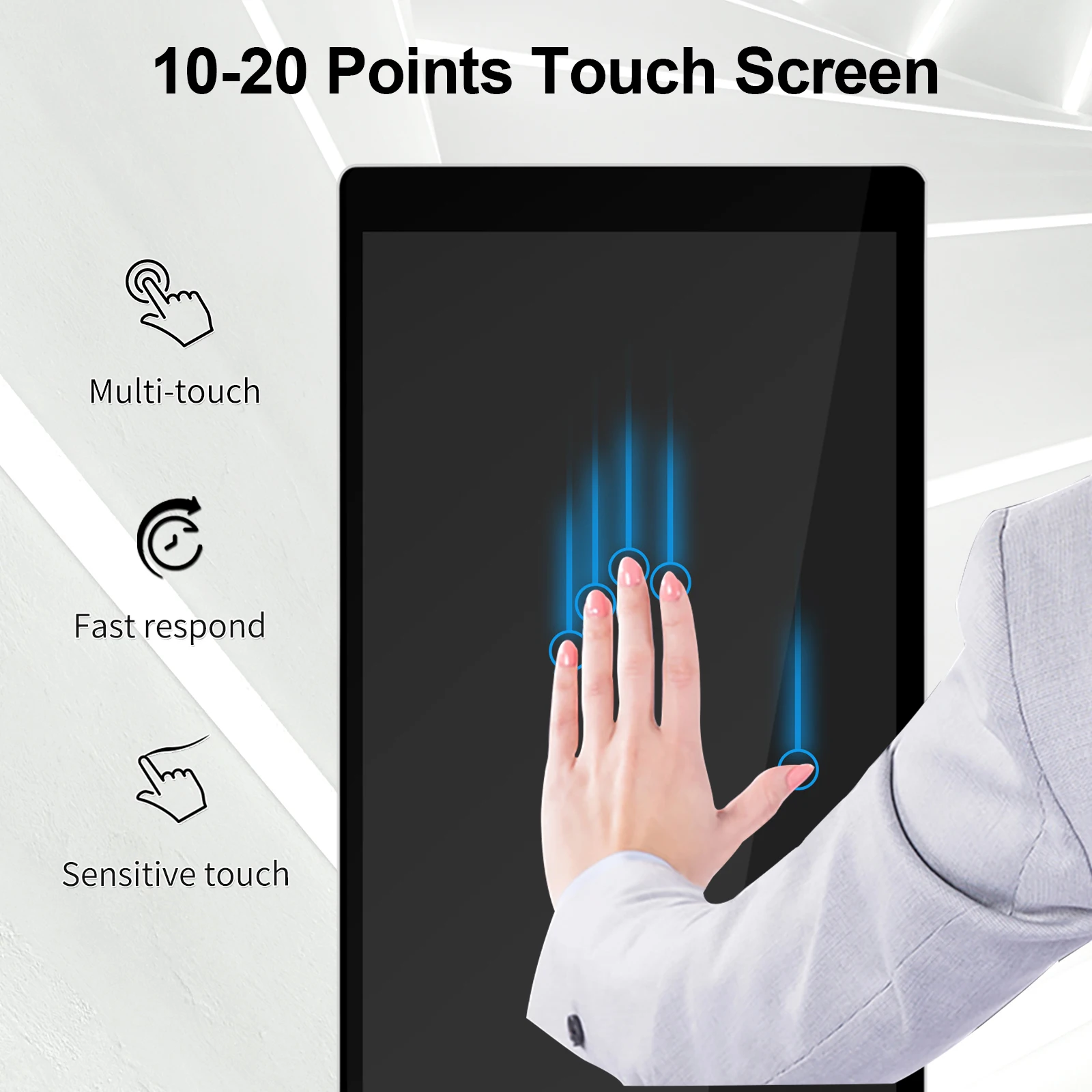 43inch 16:9 Android RAM 4GB RK3568 Advertisement Self-service LCD Digital Signage Floor Standing Interactive Kiosk