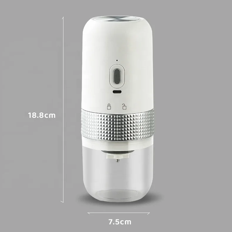 Portable Wireless Smart Usb Rechargeable Adjustable Hand Brewed Italian Espresso French Press Coffee Bean Grinder