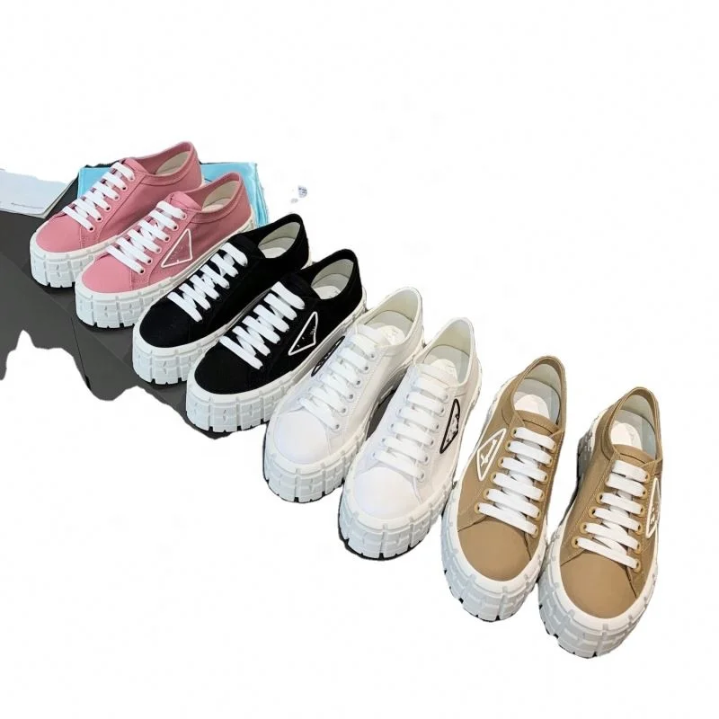 wholesale Breathable lace-up height increasing platform chunky shoes casual high wedge designer sneaker for women