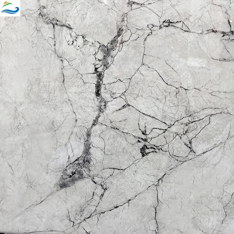 Factory Price High Quality  600x600 Gloss  White Black  Marble Glazed Flooring Wall Tiles Full Polished Floor Porcelain Tile
