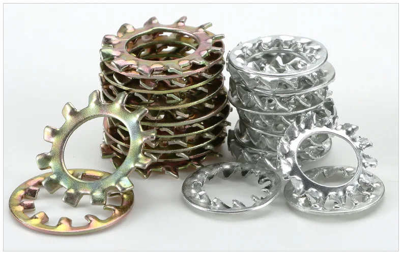 Carbon steel Internal external teeth lock washer DIN6797 toothed lock washers