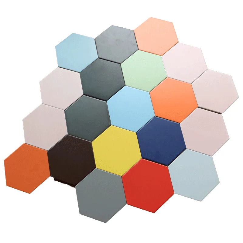 
Art Nordic web celebrity hexagonal tile design and color kitchen floor tile bathroom wall tile 200 * 230 