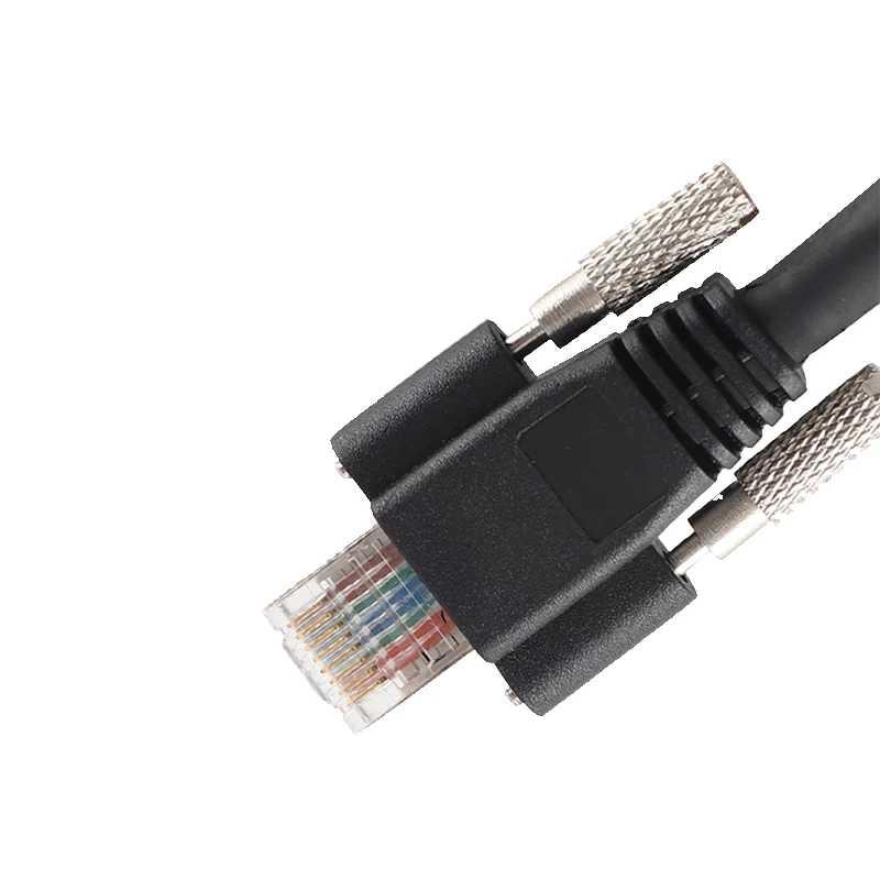 cat6a Extra soft shield ethernet cable RJ45 8P8C with screws lock Patch Cable Utp Patch Cord Rj45 Cable