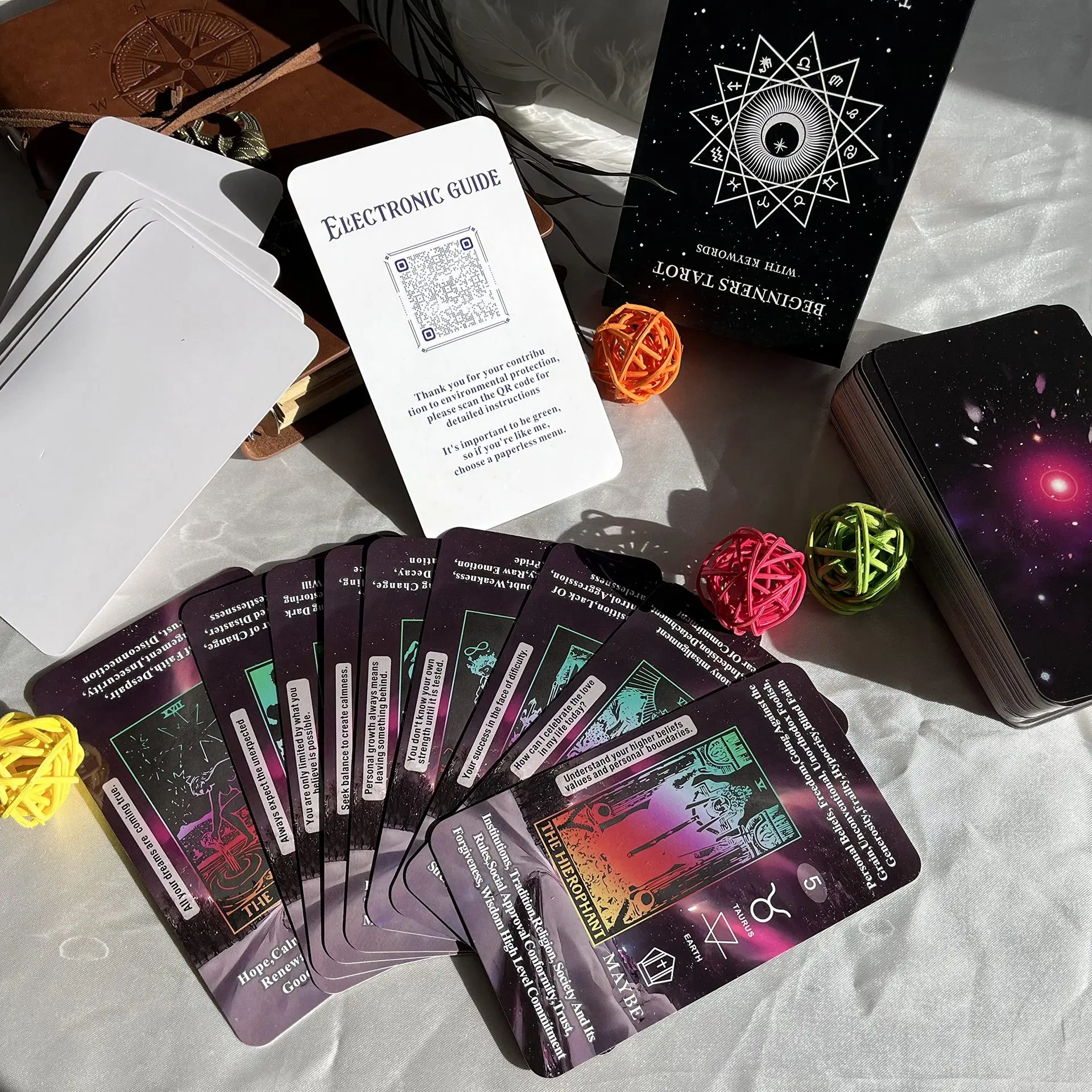 Wholesale Gold Foil Tarot Deck Cards High Quality Customized Oracle Cards With Custom Printed Guidebook And Box
