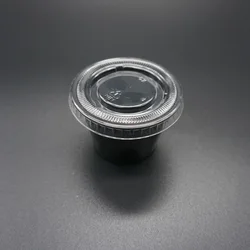 Premium Quality Plastic Disposable Portion Sauce Cups with Strong Lids Condiment Cup Leak-Resistant, Tight fit