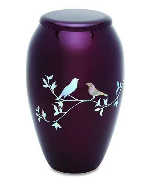 Алюминиевая ручная роспись урна для кремации для похорон человека