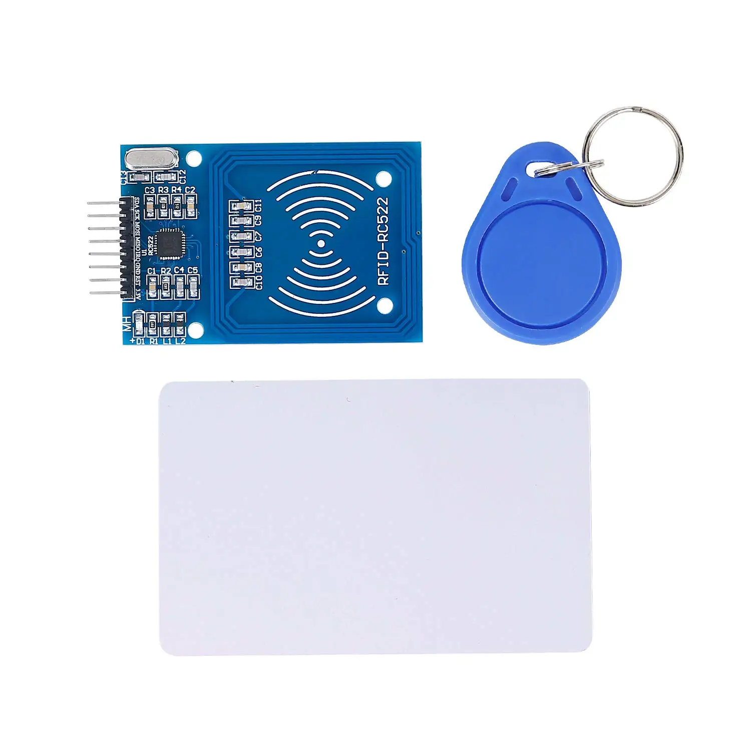 RFID Reader Kit - RC522 RF IC Card Sensor Module + S50 Blank Card + Key Ring for Arduino Raspberry Pi  rfid reader writer