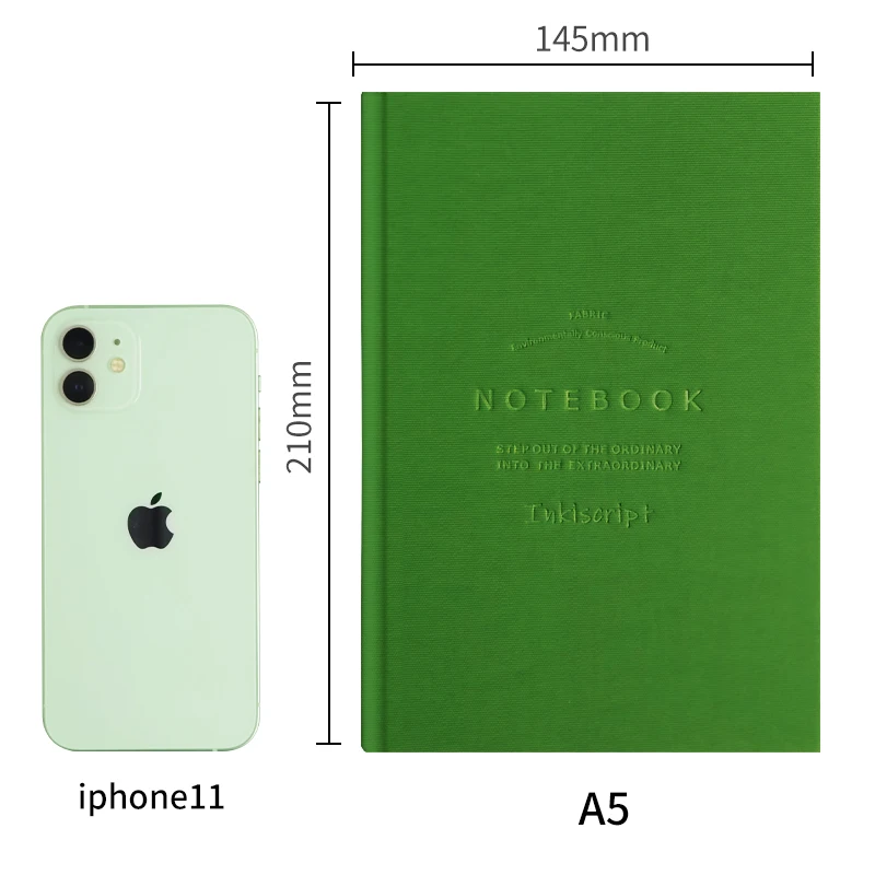 custom cloth material A5 green Spine Notebook Cover purple Eco-Friendly Recycled beige Leather brown Journal