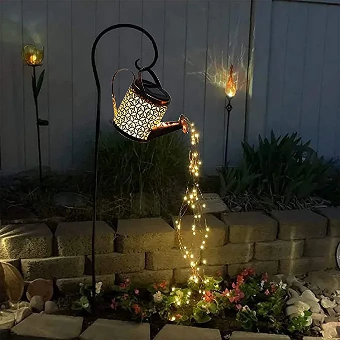 Led Solar Watering Can Outdoor Lights String Light Decoration Waterproof Fairy Copper Wire Firefly led String holiday  Light