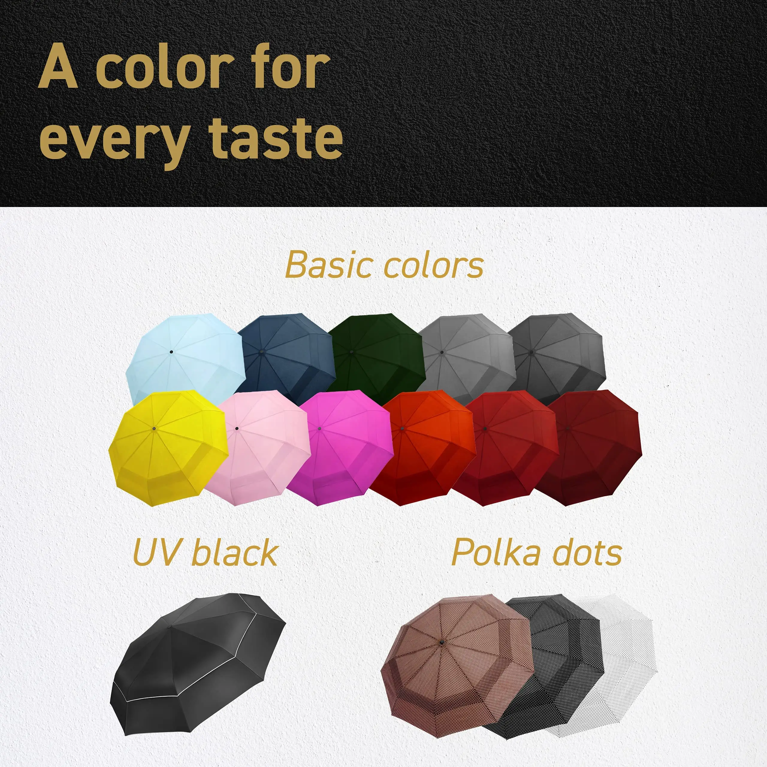 Hot Selling  High Quality Auto Open Travel  Folding Umbrella with logo Automatic Car Umbrella Shade