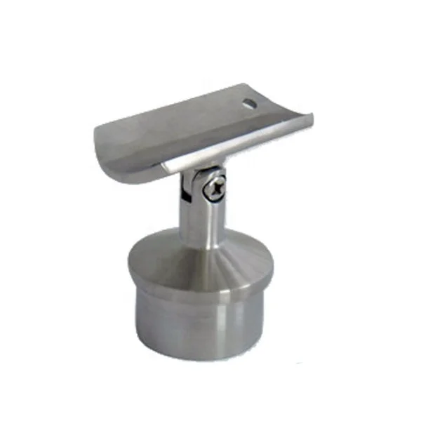 Stainless steel adjustable ball joint saddle handrail brackets for stair railing