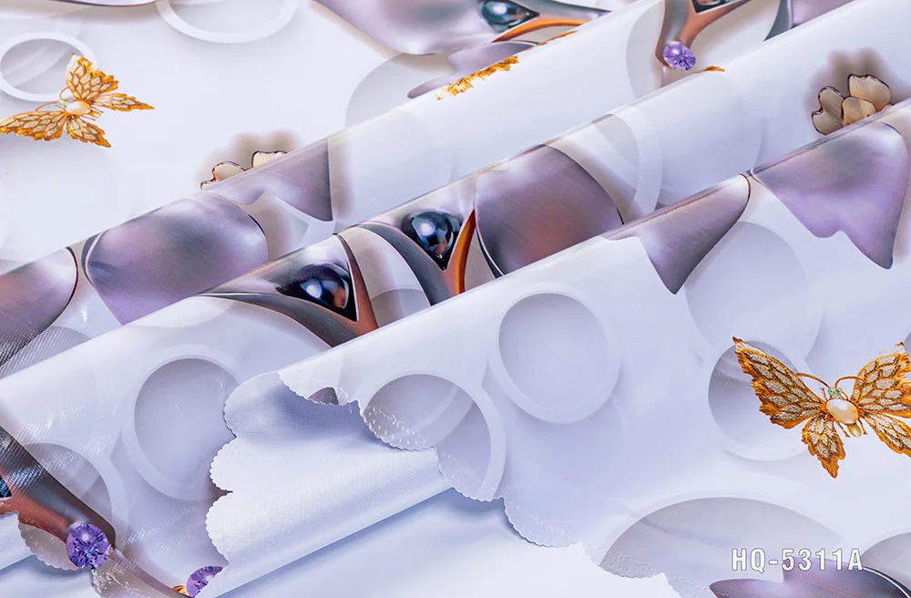 Custom Rose Floral Printed Decorative Plastic PVC Table Cover