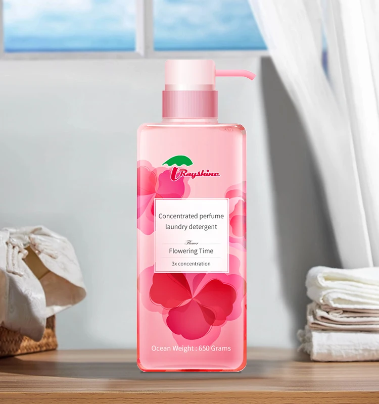 Concentrated Strong Fragrance Rose Perfume Laundry liquid detergent for cloth washing 650 g /bottle