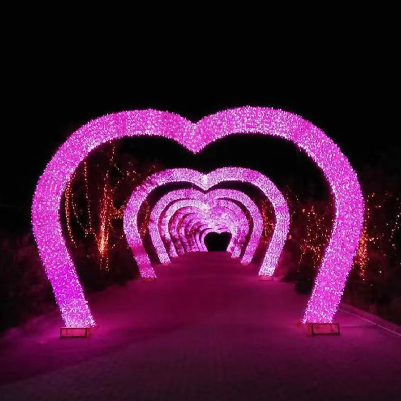LED Festival Christmas Arches Decorative Lightings New Year Motif Lights Outdoors Waterproof Holiday Lanterns Decorations