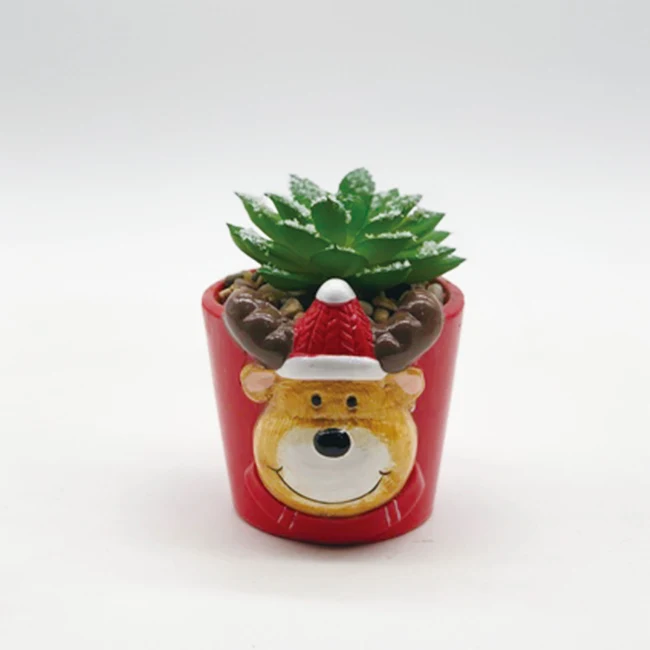 
Christmas Succulent Pot Indoor Planter Decoration Restaurant Custom White Original Floor Vase Modern 