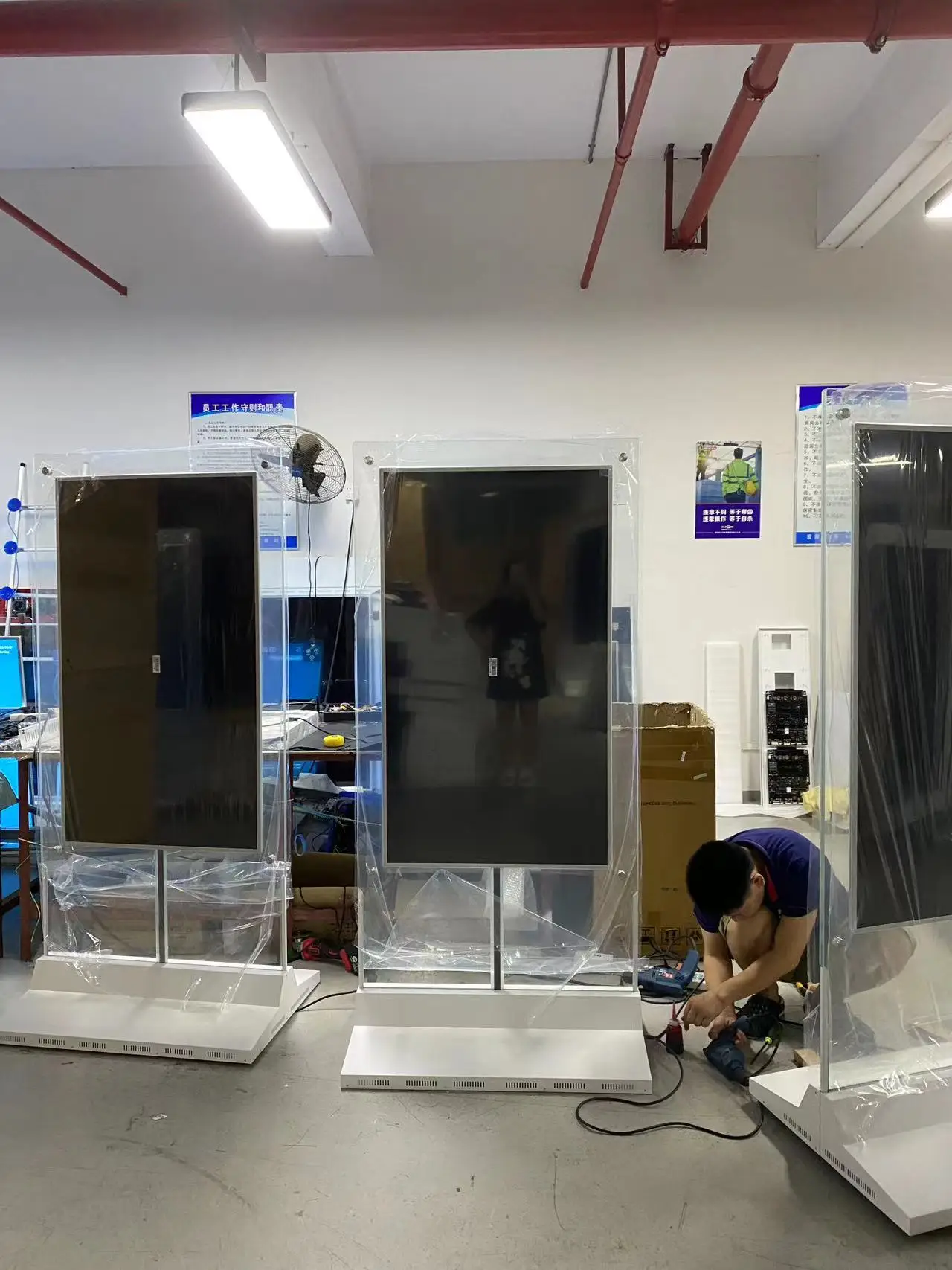 Double Sided Touch Kiosk 4K Totem LCD Digital Signage Advertising Dual Screens Indoor Floor Standing Display