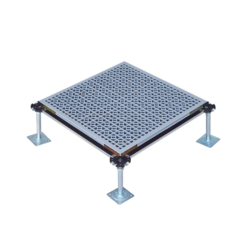 Access data center perforated raised access floor tiles