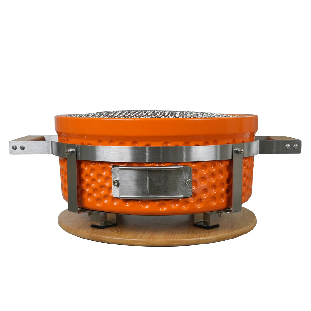 Auplex Round Hibachi Japanese Yakiniku Yakitori Kamado Charcoal Ceramic BBQ Grill for Cooking
