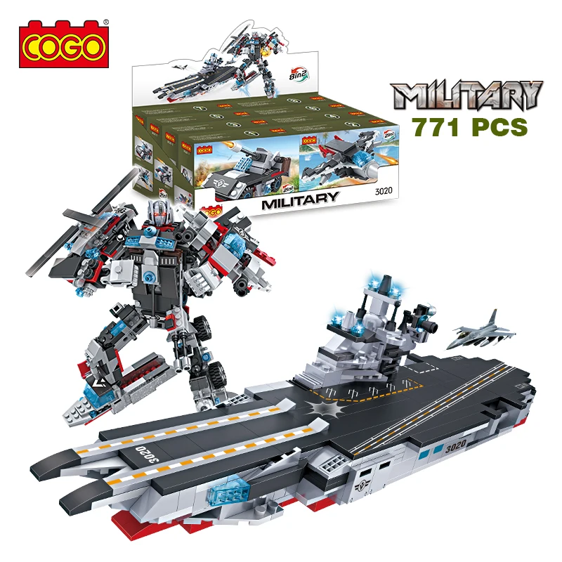 COGO 8 in 1 Assembly Robot Building Bricks Toys Children Plastic Blocks Toy