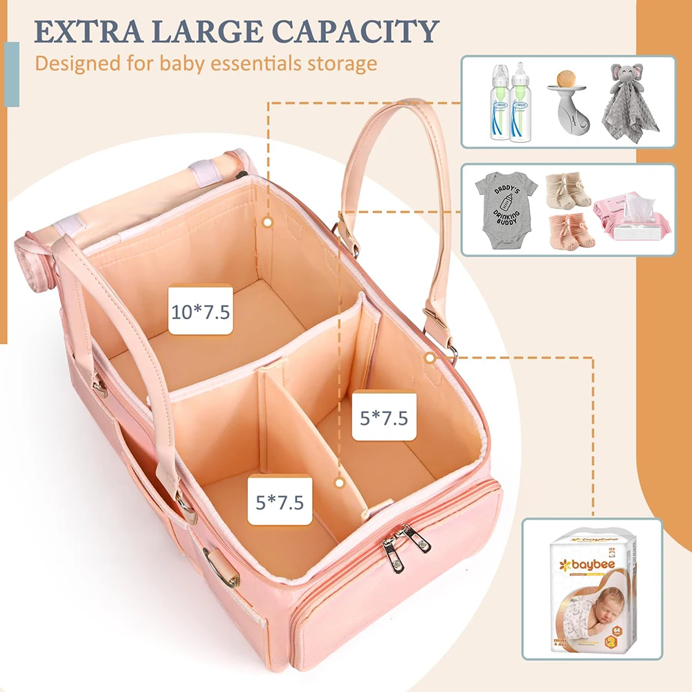 Portable Large Storage Caddy Organizer Baby Felt Travel Diaper Bag Mommy Hand Bag Nursery Basket for mommy