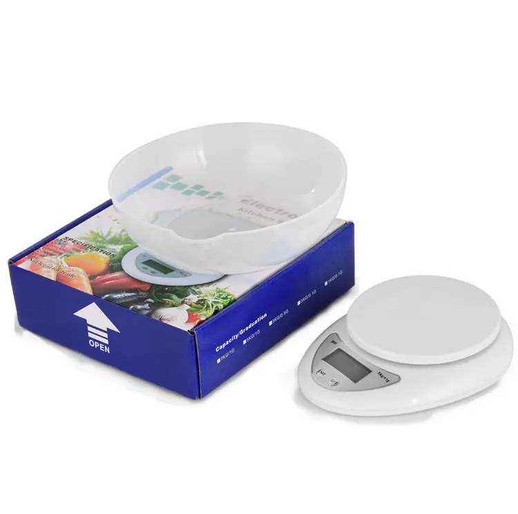 Portable Kitchenware 5kg Digital Kitchen Scale Digital Food Scale With Removable Bowl