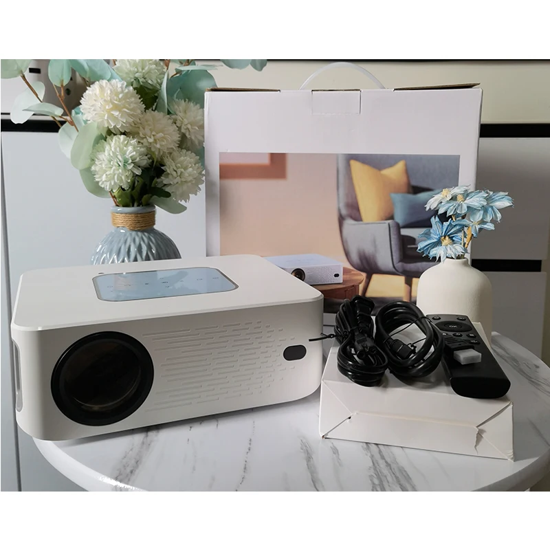 Portable Android 9.0 Projector 4K 2.4G+5G WiFi 2+16G RAM ROM Native 1080P 400 ANSI Lumens  Full HD LED LCD Home Theater Beamer