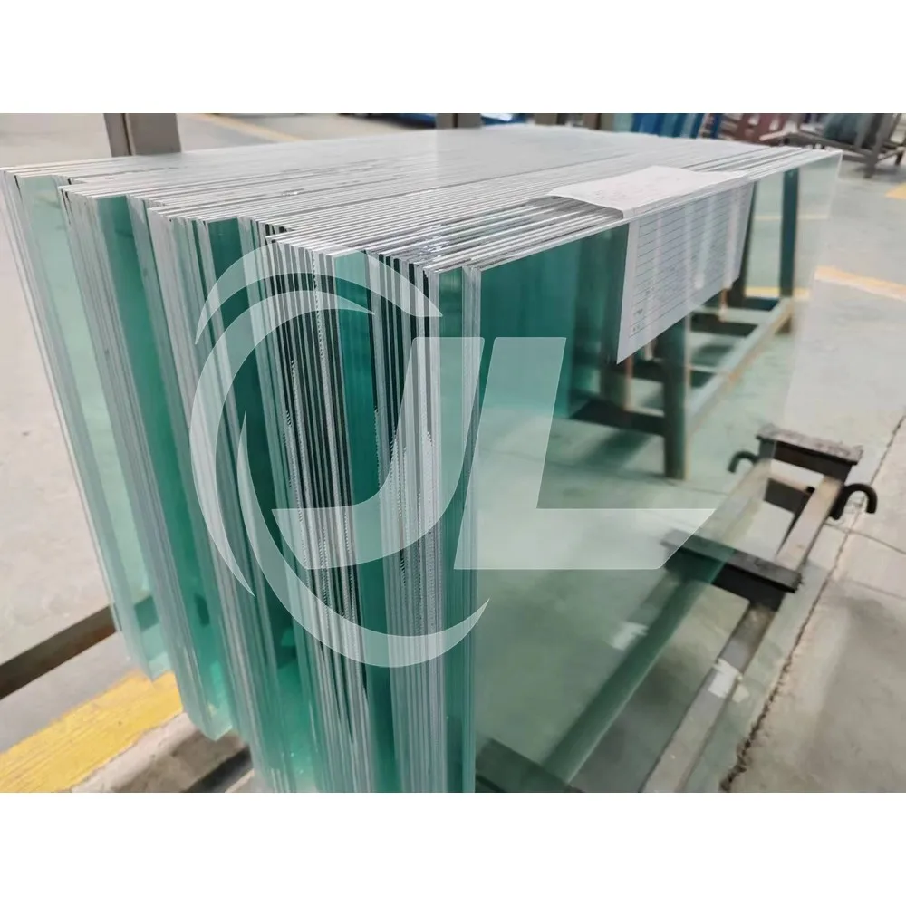8+8 composite laminated glass low e laminated glass industrial glass for coffee table doors with half moon