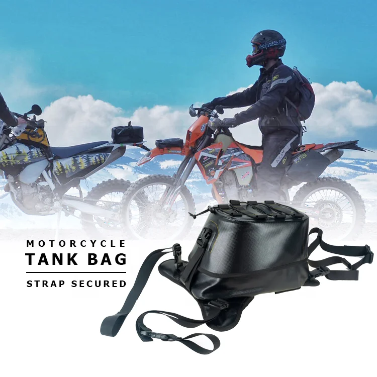 Motorbike Tank Bag Heavy Duty 1000D PVC Waterproof Multi-functional Motorcycle Accessories Bag