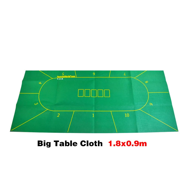 180x90cm 10 Players Poker Black Jack Table Cloth Non-woven Fabrics Poker Mat Casino Accessories