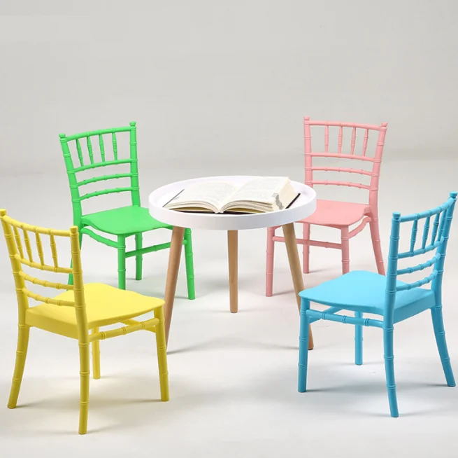 Factory Wholesale colorful stackable kids plastic bamboo chairs student learning chairs outdoor banquet chairs